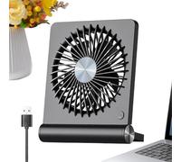 Générique Desk Fan, 220° Tilt Ultra Quiet USB Rechargeable Small Electric Fan | For Home Sleep Computer Work Travel Outdoor Beach