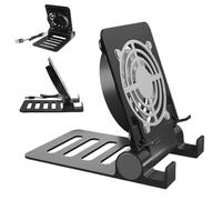 Générique Desk Tablet Stand, Folding Smartphones Bracket with Cooling Fan for Table, Adjustable Portable Tablet Holder Bedroom Libraries Living Room Office Coffee Shops Travel 6.3 x 3.94 x 1.18 inches
