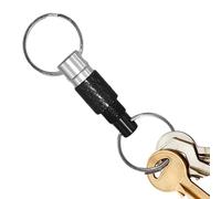 Générique Detachable key ring quick release, heavy duty car keychain, 3.15 x 0.87 x 0.39 inches, secure key holder clip, lightweight compact keyring for travel running, hiking, camping, Black, Se