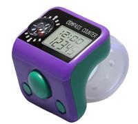 Générique Digital Finger Counter Wrist Watch Electronic Digital Portable Compass Ring Counter for Knitting Crochet Prayer Golf Swimming Fishing Baseball Basketball Coaching and Exercise
