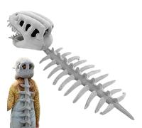 Générique Dinosaur Skeleton Costume, Fun and Soft Plush Headdress to Wear on the Head - Dinosaur Skeleton Toy for Women Girls Boys Adults Home Home Bedroom
