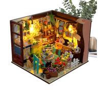 Générique DIY Miniature House Model | Very Small Craft Puzzle Set | Mini House Kit | For Office Dorm Apartment Library Living Room Decoration