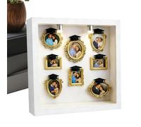Générique DIY Museum Box - DIY Silhouette Box, Preserve Your Memories, This Miniature Figure Gold-framed Memory Display Set Is The For GrGraduation Wedding Couple Family Girlfrien