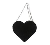 Générique Document Shredder Handbag Chain Rhinestone Heart Shoulder Bag Messenger Bag Small Crossbody For Women With God, Black, One Size