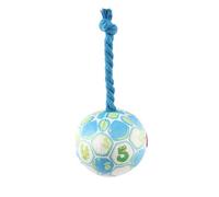Générique Dog Balls, Outdoor Toys, Soft Elastic Toy, Colorful Cotton Rope, Giggle Ball, Large Size, Indoor and Outdoor, Ideal for Home, Birthday, Interactive Fun, Yellow/Blue