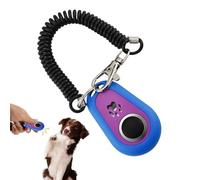 Générique Dog Clicker | Two-Tone Clicker for Puppies - Dog Training Tool | Behavioral Support with Wrist Strap, Oval Shape Suitable for Small, Medium and Large Sizes