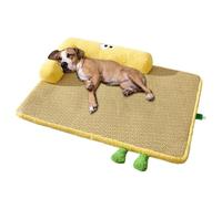 Générique Dog Cooling Mat | Rattan Pet Bed Mat - Non-slip Accessory for Dodo Indoor/Outdoor Home Sofa Kennel