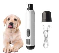 Générique Dog Nail Sander - Claw Cutter for Puppy Paws, Quiet Electric Sander 5 Speeds USB Rechargeable - Grooming Tool for Cats and Puppies Claws