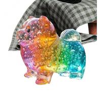 Générique Dog Statues Home Decor | Cute Modern Art Rainbow Ornament - Miniature Dog Figurines, for Indoor Outdoor Table Garden Bedroom Office Yard Lawn Shelf Christmas