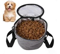 Générique Dog Treats Bag, Large Capacity Waterproof Dog Treat Bag - for Small Medium Large Breed Silver Food Indoor Outdoor Walking Camping