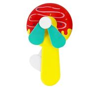 Générique Donut Shaped Hand Fan - Colors Hand Held Fans Summer Push Button Hand Press Hand Fans With Crank | Portable Pressure Lever Fan For Bedroom