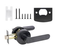 Générique Door Lever, Heavy Duty Bath Passage Doorknob Lockset, Modern Privacy Handle with Turn Lock Design for Interior Access, Restroom, Bathroom, Bedroom, Guest Room, Home, Apartment