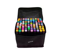 Générique Double Tip Markers Set - Colouring Pens, Sketching Permanent Art Set | Creative Graphic Art Pens For Adults, Drawing Markers Pen, Fine And Brush Tip With Carrying Case For Coloring, Journal