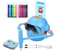 Générique Drawing Robot with Voice Guidance and 100 Cards - Interactive Educational Drawing Machine, Gift for Birthday, Travel, Kindergarten and Daycare