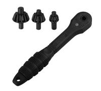 Générique Drill Chuck Key, Ratcheting Chuck Tool, Double Head Keyless Design, Compact Lightweight Handle, Manual Nut Removal, Home Garage Workshop Use, 5.91x1.91x0.59