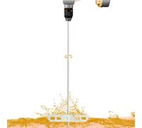 Générique Drill Mixer Attachment, Portable Wand Degasser, Stirring Paddle, Drill Mixer Rod, Easy-to-Use Stir Stick for Beer Brewing, Wine, Kombucha Making, 17.5 inch
