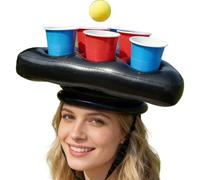 Générique Drink Floats | Water Game Beverage Tray Hat-Shaped | Beverage Holder Inflatable Float | for Summer Backyard Park Beer Soda Water Juice Lemonade