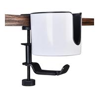 Générique Drink owner for table-clip-on cup holder for, controller holder 2 in 1 table | Anti-outlet clamp on organizer, rotati controller holder