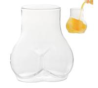 Générique Drinking Glass in the Shape of Buttocks - Fun and Original Novelty Glassware, Multifunctional Juice Glass, for Whisky, Cocktail, Beer, Coffee, Tea, Juice, Water and All Your