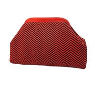 Générique Dumpling Bag - Crochet Clutch Handbag | Elegant Clutch Lightweight Clutch For Women Evening Casual Wedding Travel Holiday Accessory, Red Wavy Pattern, Se référer à la description