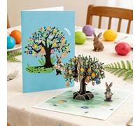 Générique Easter 3D Card | Easter Memory 3D Egg and Rabbit - Sincere Message Card For The Party Of - For Wife Husband Girlfriend Mom Father Teachers Friends Family