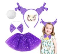 Générique Easter Bunny Costume, Role Play Costume - Colorful Rabbit Costume Kit | Funny Cosplay Accessories Outfits for Women Girls