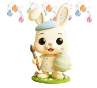 Générique Easter Bunny Statue Indoor Table Decoration | Cute Rabbit Figurine for Bookcase, Windowsill, Showcase, Dressing Table, Nightstand, Bedside Table, Study, Living Room,