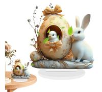 Générique Easter Decorations - Acrylic Bunny and Egg Party Ornament | Easter Decor for Home | Kitchen Coffee Table Office Living Room Party Wedding Home Office