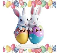 Générique Easter Decorations, Two-Dimensional Centerpiece Table Ornament, Easter Tier Tray Decor | Egg Country Decoration for Office Party Spring Fireplace Shelf