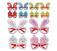 Générique Easter Photo Props, 12 Pieces Fun Shiny Party Decorations, Easter Bunny Glasses for Party, Birthday, Photo Day, Cosplay Women Adults