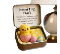 Générique Easter Plush | Cute Pocket in Box - Positive Message with Encouragement Card for Affirmation Between Friends Easter Basket Filling and Party