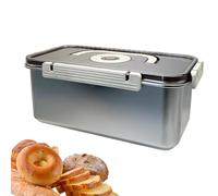 Générique Edelstahl Brotdose - Auslaufsicherer Lebensmittel Behälter Mit Großem Fassungsvermögen | Tragbare Brot Snack Aufbewahrungsbox Für Küche Büro Camping Reise Spülmaschinenfest