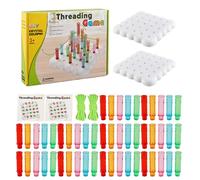 Générique Educational Stringing Game - Stacking Game to Develop Motor Skills | 2 Player Challenge Blocks - Soothing, Problem Solving, Number Learning and Awakening