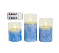 Générique Electric Candles - 3 Pieces with Remote Control and Timer for Table Decoration, Battery Operated Candles for Ambient Lighting for Home, Office, Party, Birthday, Christmas,