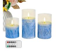 Générique Electric Candles - 3 Pieces with Remote Control and Timer for Table Decoration | Battery Operated Candles for Ambient Lighting for Home Office Party Birthday Christmas
