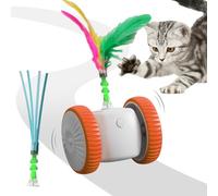 Générique Electric Cat Toy | Smart Motion Sensing Cat Game with Feathers,Intelligent Sensor Kitten Toy Exercise Training Anti Boredom Indoor Entertainment