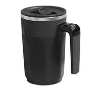 Générique Electric Coffee Mug - 400ml Self Stirring Stainless Steel, LCD Temperature Display | Rechargeable Automatic Stirring Mug with Lid for Coffee Tea Cocoa Milk Portable Office Travel Cup