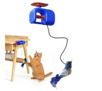 Générique Electric Interactive Cat Toy - Silent Rechargeable Hanging | Flying Bird Stimulating Cat - for Indoor Kitten Home Door Apartment Exercise Stimulation