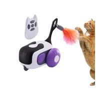 Générique Electronic Cat Toys with Remote Control - Interactive Feather Toy | Automatic Cat Job Toys for Cats to Promote Movement And Fun Mobile Cat Toys