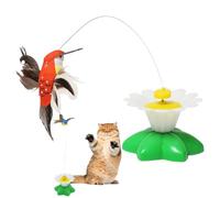 Générique Electronic Toy for Cats - Electronic Butterfly Bird Stimulator | 360° Rotating Stimulator for Mental Stimulation Indoor Play Cats Dogs Fight Boredom