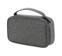 Générique Electronics Organizer, Travel Cable Storage Case, Compact Waterproof Double Layer, Charger Cord Pouch for Business, Outdoor and Everyday Use, 7.8 x 4.7 x 2.1 inches, Dark Gray Colour, Se