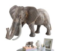 Générique Elephant Figurine | Asian Elephant Figurine | Realistic Solid Sculpture, Early Learning Ornament for Boys and Girls for Library, Garden, Patio, Garden and