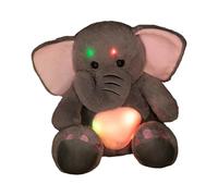 Générique Elephant Plush Animal - Plush Pillow with LED Light, Sitting | Adults Girls Boys Living Room Bedroom Shelf Office Car Party Birthday Gift