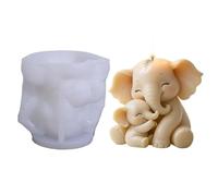 Générique Elephant Shaped Silicone Candle Mould, Cute 3D Silicone Decorations Soap Making Mould for Thanksgiving, Parties, Home, Bedroom, Office, Apartment