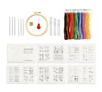 Générique Embroidery Kit For Beginners Interactive Embroidery Set Reusable Supplies Learn Crafts Creative Activities Guide Projects Home Girls Women