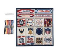 Générique Embroidery Set for Beginners - 250th Patriotic Commemoration - July 4th Practical Embroidery Kit | For Mom, Girlfriend, Veteran, History Enthusiast And Memorial