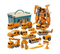 Générique Engineering Cars Set,Construction Vehicle Set - Magnetic Transformation Engineering Cars Set - For Preschool And Classroom Living Room