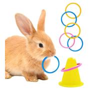 Générique Enrichment Toys for Rabbits - Interactive Toys | Rings for Small Animals, for Ferret Squirrel Chinchilla Hamster Gerbil Cage Outdoor