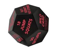 Générique Exercise Dice - Funny 12 Sided Training Cube | Gym Dice Tool | Fitness Game for Women, Men, Athletes, Squats, Home, Sport, Group Workouts