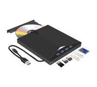 Générique External VCD CD-RW DVD-ROM Drive USB 3.0 and Type-C DVD/CD Burner with SD/TF Card and USB Reader for Windows 7/8/10/11 Vista/XP/Mac OS, Laptop, Desktops